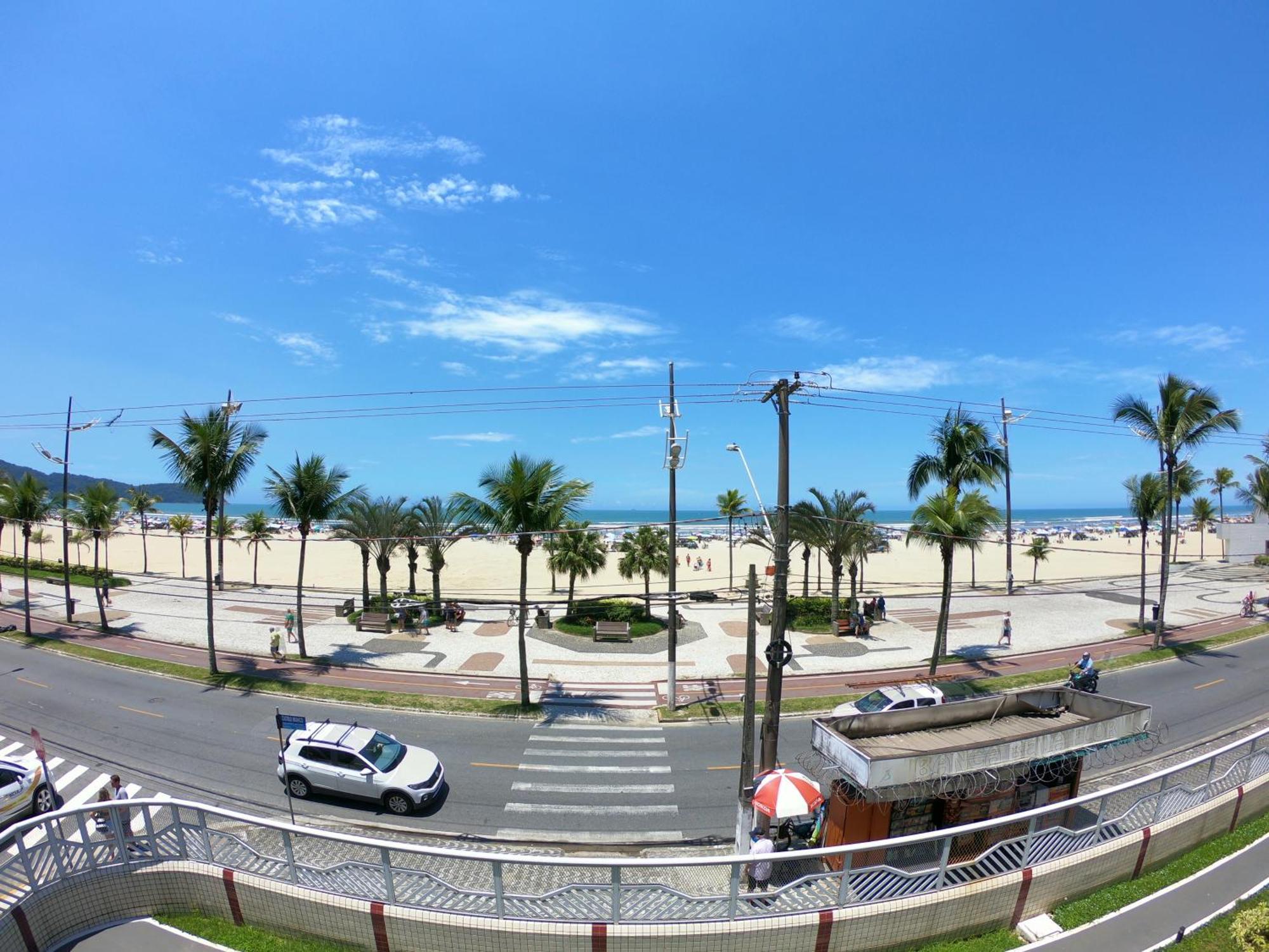 Aconchegante Apartamento Com Vista Para O Mar -Guilhermina Praia Grande  Esterno foto